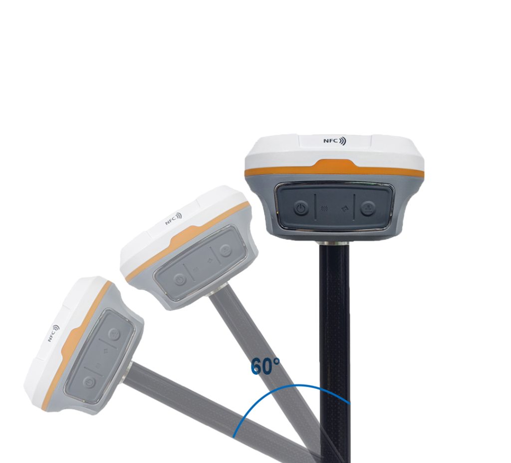 up to 60 ° tilt with 2. 5cm accuracy